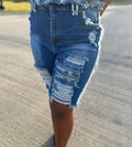 Cali Distressed Shorts(Plus)