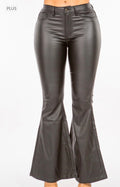 Got It Like That Faux Leather Flare Pants(Plus)